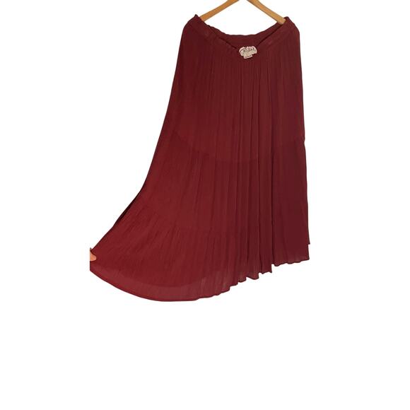 Asapo Collection maxi skirts Vintage women’s wine maxi skirt Large - Picture 3 of 4